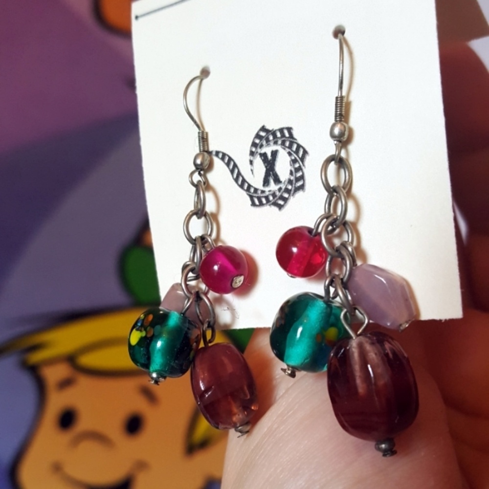 Artisan Spring Beaded Cluster Floral Earrings